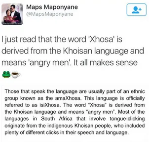 What’s Hot: Maps Maponyane’s Xhosa tweet scandal